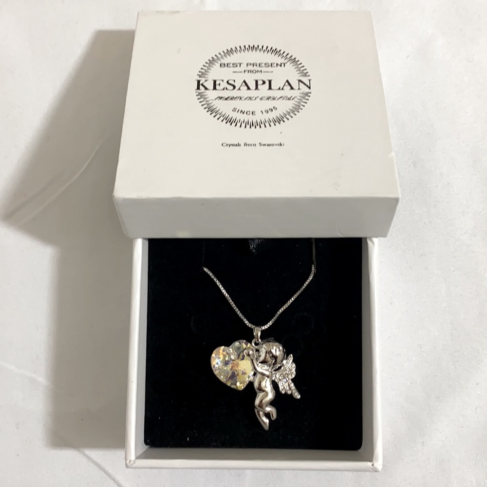 KESAPLAN Cupid Swarovski Crystal Pendant Necklace